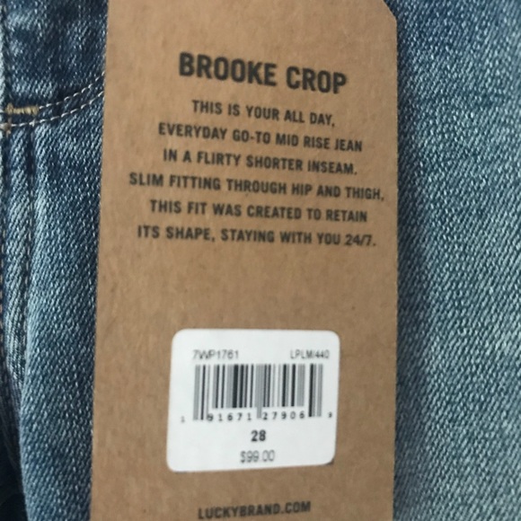 NWT Lucky Brand Brooke Cropped Jeans - Picture 3 of 5